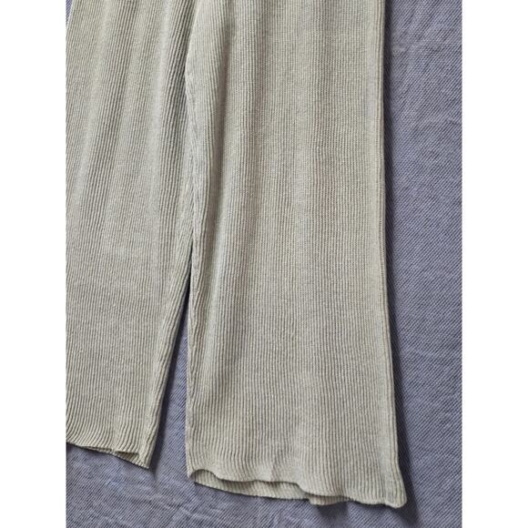 FP Free People BEACH Picnic Sweater Crop Flare Pants Taupe Pockets Comfort Larg - Picture 3 of 5